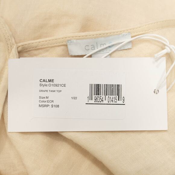 Johnny Was Calme Ecru Drape Tank Top Size Medium - Picture 7 of 12